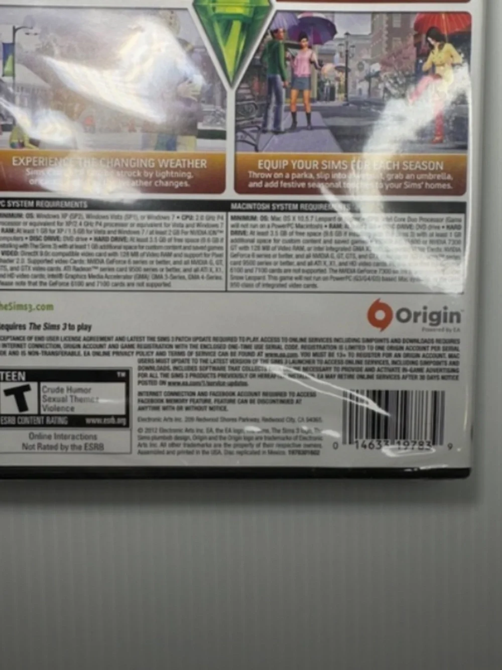 The Sims 3: Seasons PC DVD-ROM Expansion Pack | Windows & Mac | New & Sealed EA